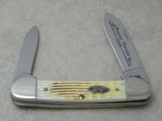 Case XX USA 2008 Burnt Oatmeal Bone 62131 SS Case Collector's Club Canoe Knife NIB