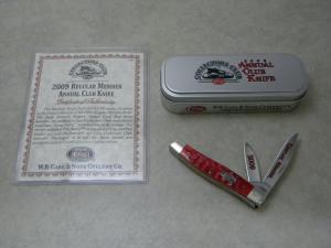 Case XX USA 2009 Dark Red Bone 62032 SS Case Collector's Club Jack Knife NIB