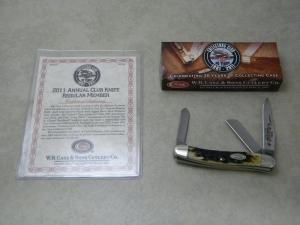 Case XX USA 2011 Burnt Dark Molasses Bone 6318 SS Case Collector's Club Stockman Knife NIB