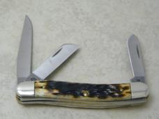 Case XX USA 2011 Burnt Dark Molasses Bone 6318 SS Case Collector's Club Stockman Knife NIB