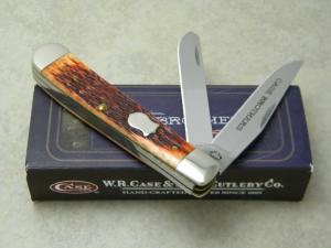 Case Bros. Cutlery Co. USA 2005 Chestnut Bone 6254 SS Trapper Knife NIB