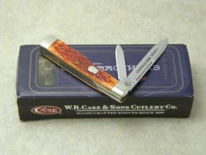 Case Bros. Cutlery Co. USA 2003-2007 Chestnut Bone 6215 SS Gunstock Jack Knife NIB