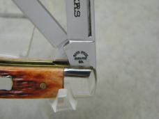 Case Bros. Cutlery Co. USA 2003-2007 Chestnut Bone 6215 SS Gunstock Jack Knife NIB