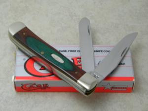 Case XX SS USA 4 Dot 1986 Earth Wood E254 SS Trapper Knife NIB