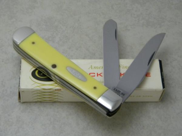 Case XX USA 5 Dot 1985 Yellow 3254 Carbon Steel Trapper Knife NIB Case XX USA 5 Dot 1985 Yellow 3254 Carbon Steel Trapper Knife NIB