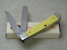 Case XX USA 5 Dot 1985 Yellow 3254 Carbon Steel Trapper Knife NIB