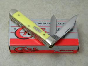 Case XX SS USA 1 Dot 1989 Yellow 3225 1/2 Coke Bottle Jack Knife NIB