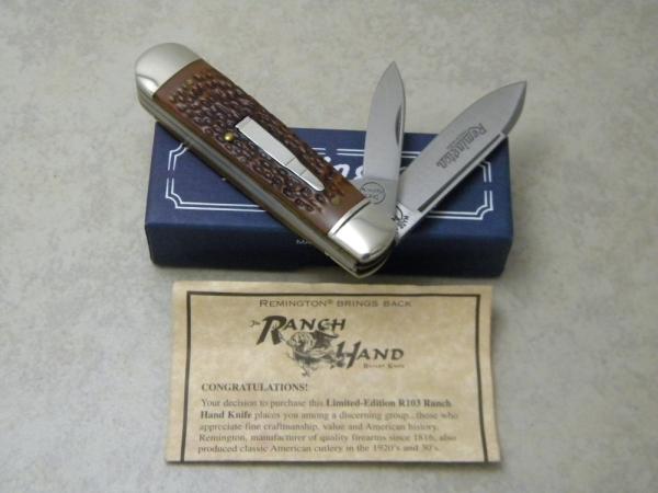 Remington Bullet USA 1999 Delrin R103 Ranch Hand Knife in Box Remington Bullet USA 1999 Delrin R103 Ranch Hand Knife in Box
