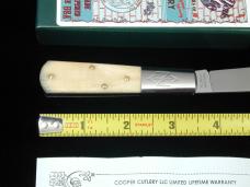 New York Knife Co Sawcut Natural Bone Barlow Knife by Cooper Cutlery 1506NSC USA Made NMIB