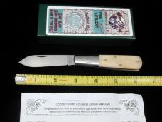 New York Knife Co Sawcut Natural Bone Barlow Knife by Cooper Cutlery 1506NSC USA Made NMIB