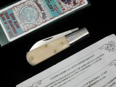 New York Knife Co Sawcut Natural Bone Barlow Knife by Cooper Cutlery 1506NSC USA Made NMIB