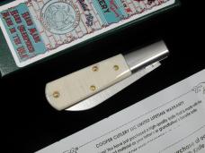 New York Knife Co Sawcut Natural Bone Barlow Knife by Cooper Cutlery 1506NSC USA Made NMIB