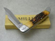 Camillus Stainless USA Sword Brand Imitation Stag #6 Folding Hunter Knife in Box