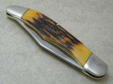 Camillus Stainless USA Sword Brand Imitation Stag #6 Folding Hunter Knife in Box