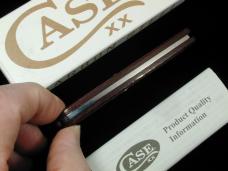 Case xx Smooth Dark Red Burlap Micarta Sod Buster Jr Knife 12273 USA Made NIB 10137CS Carbon Steel