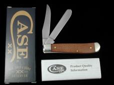 Case xx Smooth Natural Canvas Micarta Mini Trapper Knife 23695 USA Made 2022 10207 SS NMIB