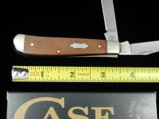 Case xx Smooth Natural Canvas Micarta Mini Trapper Knife 23695 USA Made 2022 10207 SS NMIB