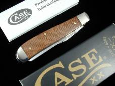 Case xx Smooth Natural Canvas Micarta Mini Trapper Knife 23695 USA Made 2022 10207 SS NMIB