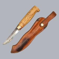 Vintage 1960s Finnish 'Visapää' Puukko Knife with Leather Sheath #8606