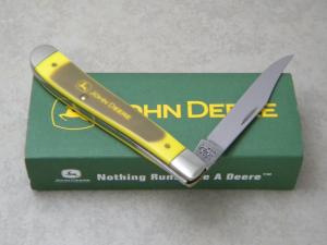 Case XX USA 2011 Green & Yellow 41048 SS John Deere Slimline Trapper Utility Knife NIB