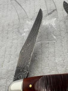 Case XX USA 4 Dot 2016 2 Blade Muskrat Pattern With Damascus Blades (84)
