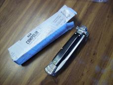 A. G. A. Campolin Maniago, Italy Maltese Cross Bayonet 9 Incher Lockback W/Brazilian Horn UNUSED!