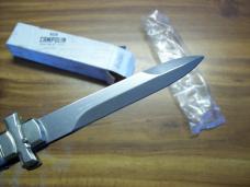 A. G. A. Campolin Maniago, Italy Maltese Cross Bayonet 9 Incher Lockback W/Genuine Stag/Antler NIB