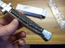 A. G. A. Campolin Maniago, Italy Maltese Cross Bayonet 9 Incher Lockback W/Genuine Stag/Antler NIB