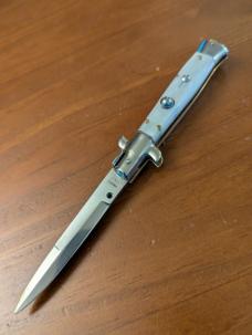 18CM-7 INCH PICKLOCK MADE IN MANIAGO ITALY BAYONET STILETTO IN PEARLEX