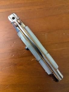 18CM-7 INCH PICKLOCK MADE IN MANIAGO ITALY BAYONET STILETTO IN PEARLEX