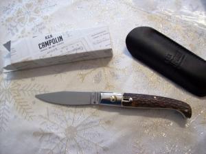A.G.A. Campolin Pattada Scarce Italian Automatic Genuine Stag/Antler UNUSED W/Pouch & Box
