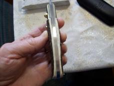 A.G.A. Campolin Pattada Scarce Italian Automatic Genuine Stag/Antler UNUSED W/Pouch & Box