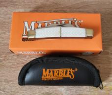  Marble's White River Pearl Large 4-blade Congress Knife with Pouch Model #125