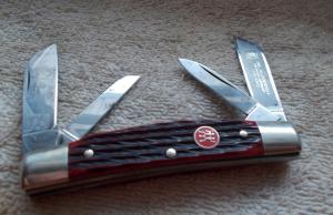 JA Henckels Solingen Germany HK-1-B Congress Knife Red Bone 