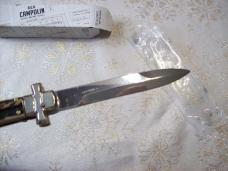 A. G. A. Campolin Maniago, Italy Maltese Cross Bayonet 9 Incher Lockback W/Genuine Stag/Antler NIB