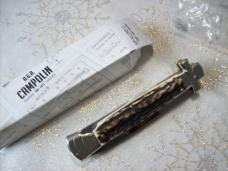 A. G. A. Campolin Maniago, Italy Maltese Cross Bayonet 9 Incher Lockback W/Genuine Stag/Antler NIB