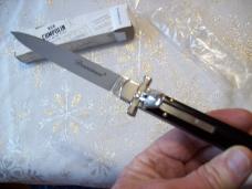 A.G.A. Campolin Italian 9" Dominus Brazilian Horn  Swedgey Blade # GO-DOM23A-HB UNUSED W/Orig. Box