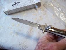 A.G.A. Campolin Italian 9" Dominus Genuine Gnarly Stag/Antler Swedgey Blade UNUSED W/Orig. Box