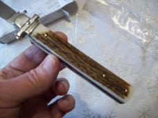 A.G.A. Campolin Italian 9" Dominus Genuine Gnarly Stag/Antler Swedgey Blade UNUSED W/Orig. Box