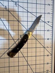 Buck The 55 Lockback Knife Brass/Ebony (2.375" Satin) 0055BRS