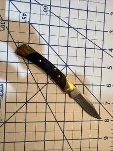 Buck The 55 Lockback Knife Brass/Ebony (2.375" Satin) 0055BRS