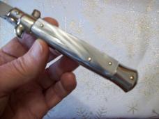 Vintage Italian 9 Incher Swivel Bolster Flat Ground Made Italy Gray Acrylic swirl Looks UNUSED!
