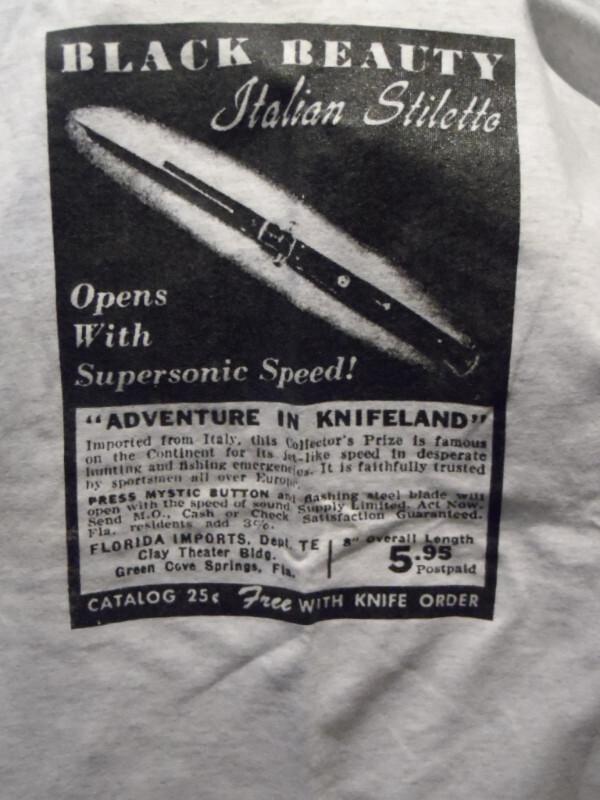 1950's Black Beauty Stiletto T-Shirt XL 1950's Black Beauty Stiletto T-Shirt XL