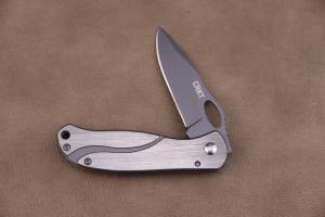 Columbia River CRKT 6480 Pazoda Folding Knife 2625quot Gray Plain Blade Stainless Steel Handles Fram
