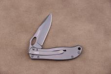 Columbia River CRKT 6480 Pazoda Folding Knife 2.625" Gray Plain Blade, Stainless Steel Handles, Fram