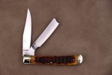 Rough Ryder Razor Trapper - Amber Bone (440A SS) RR072