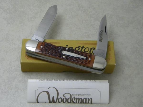 Remington Bullet 1985 R4353 Delrin Woodsman Knife in Box