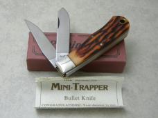 Remington Bullet 1991 R1178 Imitation Stag Mini Trapper Knife in Box