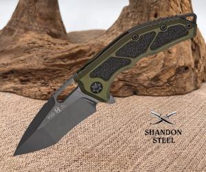 Heretic Knives Medusa Manual Flipper - Tanto Blade / CPM-Magnacut Steel / Green