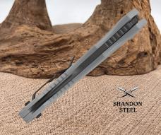 Heretic Knives Mini Pariah AUTO Folding Knife 3.375" CPM-MagnaCut Black Cerakote Harpoon Blade, Gray